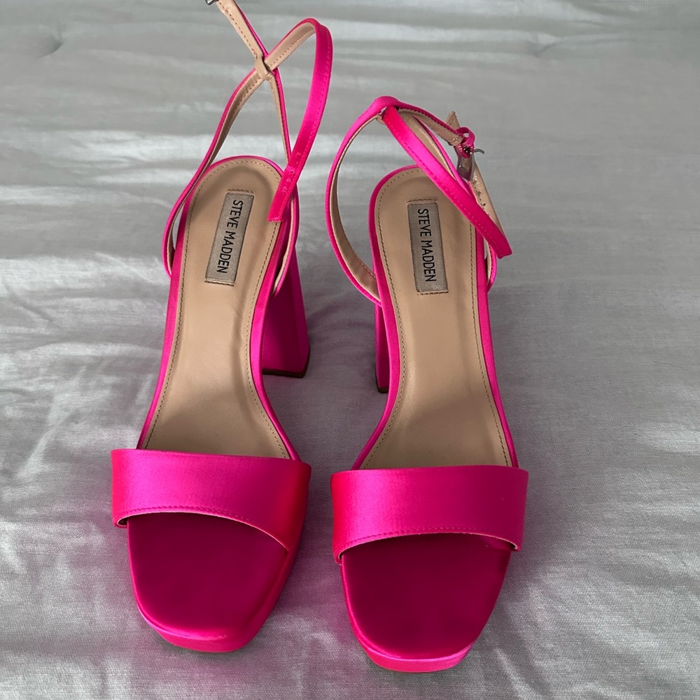 Steve Madden Hot Pink Strappy Heels